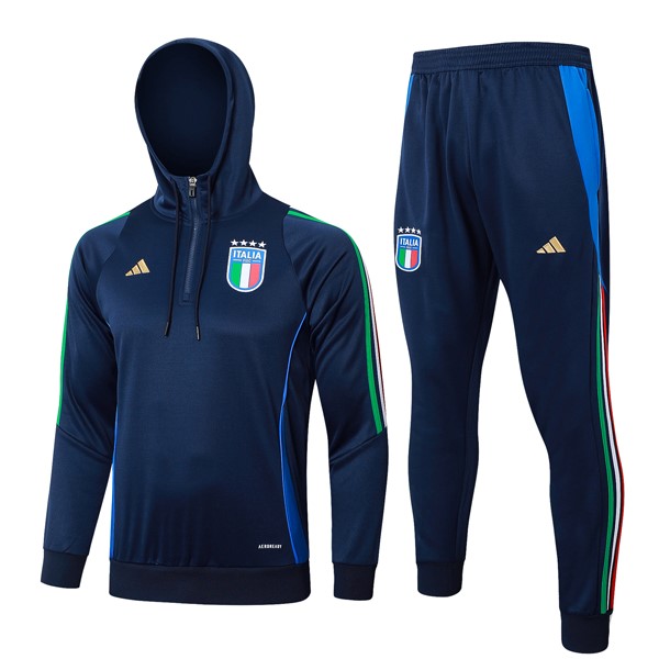 Sudadera Con Capucha Italia 2024-2025 Azul 3